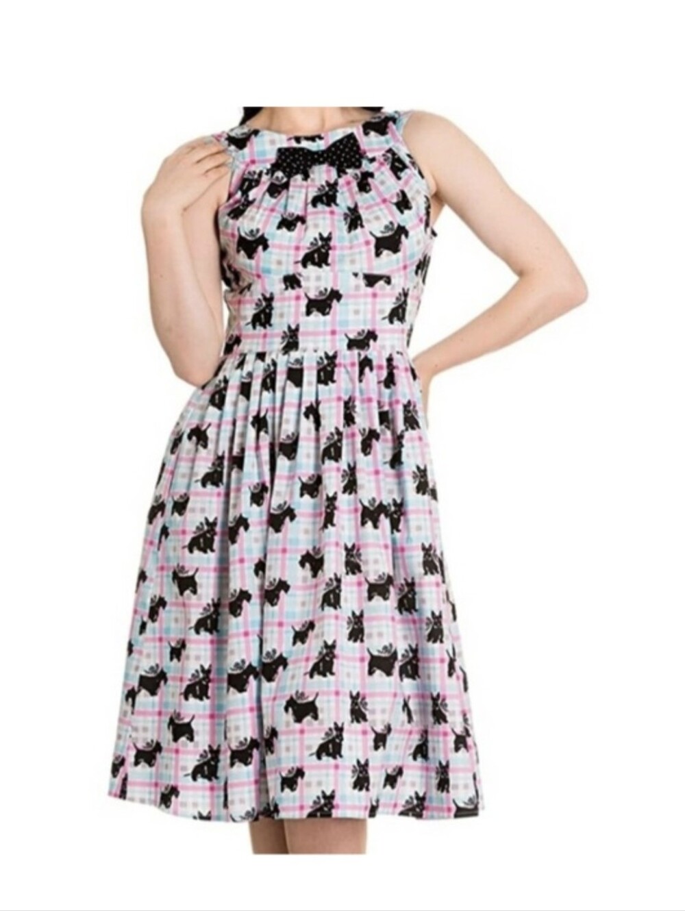 Hell Bunny Dress with Black Dog Print